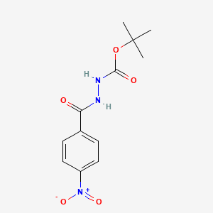 molecular formula C12H15N3O5 B3888411 tert-Butyl 2-(4-nitrobenzoyl)hydrazine-1-carboxylate CAS No. 93042-56-9