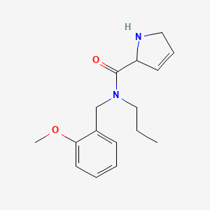 molecular formula C16H22N2O2 B3888412 N-(2-methoxybenzyl)-N-propyl-2,5-dihydro-1H-pyrrole-2-carboxamide hydrochloride 