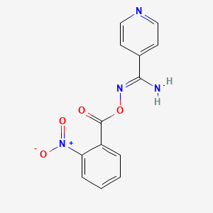 molecular formula C13H10N4O4 B3888470 N'-[(2-nitrobenzoyl)oxy]-4-pyridinecarboximidamide 