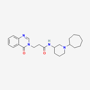 molecular formula C23H32N4O2 B3888486 N-(1-cycloheptyl-3-piperidinyl)-3-(4-oxo-3(4H)-quinazolinyl)propanamide 