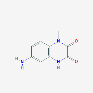 molecular formula C9H9N3O2 B038887 6-Amino-1-methyl-1,4-dihydroquinoxaline-2,3-dione CAS No. 123855-79-8