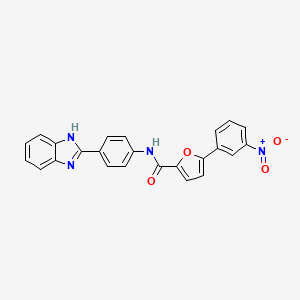 molecular formula C24H16N4O4 B3888858 N-[4-(1H-benzimidazol-2-yl)phenyl]-5-(3-nitrophenyl)-2-furamide 