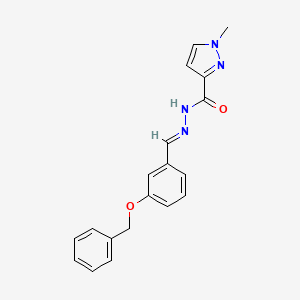 molecular formula C19H18N4O2 B3888881 N'-[3-(benzyloxy)benzylidene]-1-methyl-1H-pyrazole-3-carbohydrazide 