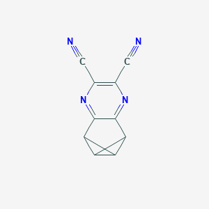 molecular formula C10H4N4 B038889 7,10-Diazatetracyclo[4.4.0.02,4.03,5]deca-1(10),6,8-triene-8,9-dicarbonitrile CAS No. 116996-91-9
