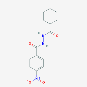 molecular formula C14H17N3O4 B3888909 N'-(cyclohexanecarbonyl)-4-nitrobenzohydrazide 