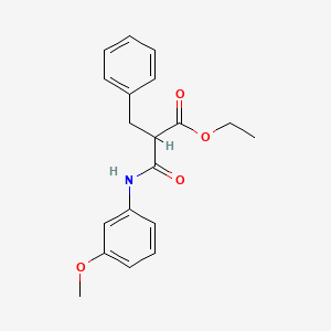 molecular formula C19H21NO4 B3889035 Ethyl 2-benzyl-3-(3-methoxyanilino)-3-oxopropanoate 