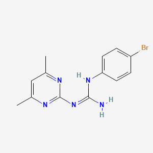 molecular formula C13H14BrN5 B3889045 1-(4-bromophenyl)-2-(4,6-dimethylpyrimidin-2-yl)guanidine 