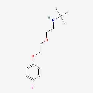 molecular formula C14H22FNO2 B3889092 N-{2-[2-(4-fluorophenoxy)ethoxy]ethyl}-2-methyl-2-propanamine 