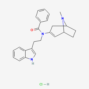 molecular formula C25H28ClN3O B3889111 N-[2-(1H-indol-3-yl)ethyl]-N-(8-methyl-8-azabicyclo[3.2.1]oct-2-en-3-yl)benzamide;hydrochloride 