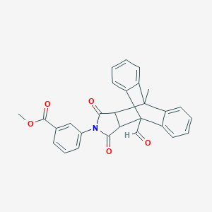 molecular formula C28H21NO5 B388913 methyl 3-(1-formyl-8-methyl-16,18-dioxo-17-azapentacyclo[6.6.5.0~2,7~.0~9,14~.0~15,19~]nonadeca-2,4,6,9,11,13-hexaen-17-yl)benzoate 