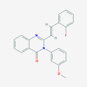 molecular formula C23H17FN2O2 B3889201 2-[(1E)-2-(2-FLUOROPHENYL)ETHENYL]-3-(3-METHOXYPHENYL)-3,4-DIHYDROQUINAZOLIN-4-ONE 