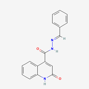 molecular formula C17H13N3O2 B3889228 N'-benzylidene-2-hydroxy-4-quinolinecarbohydrazide 