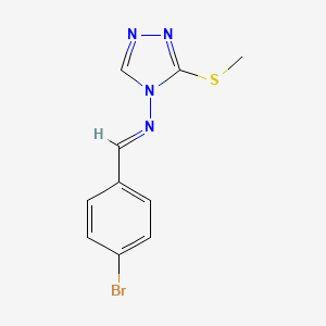 molecular formula C10H9BrN4S B3889263 N-(4-bromobenzylidene)-3-(methylthio)-4H-1,2,4-triazol-4-amine 