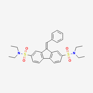 molecular formula C28H32N2O4S2 B3889395 9-benzylidene-N,N,N',N'-tetraethyl-9H-fluorene-2,7-disulfonamide 