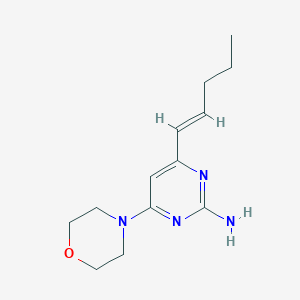 molecular formula C13H20N4O B3889445 4-morpholin-4-yl-6-[(1E)-pent-1-en-1-yl]pyrimidin-2-amine 