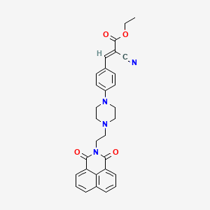 molecular formula C30H28N4O4 B3889462 ethyl 2-cyano-3-(4-{4-[2-(1,3-dioxo-1H-benzo[de]isoquinolin-2(3H)-yl)ethyl]-1-piperazinyl}phenyl)acrylate CAS No. 5809-68-7
