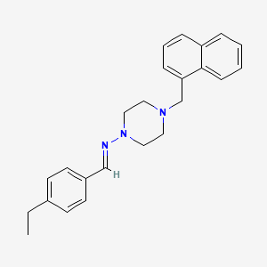 molecular formula C24H27N3 B3889893 N-(4-ethylbenzylidene)-4-(1-naphthylmethyl)-1-piperazinamine 