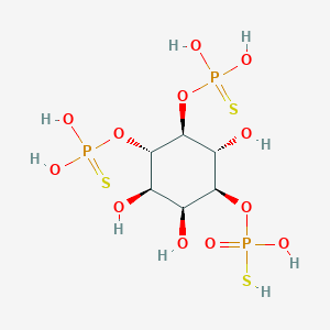 molecular formula C6H15O12P3S3 B038899 [(1S,2R,3S,4S,5R,6S)-3,4-bis(dihydroxyphosphinothioyloxy)-2,5,6-trihydroxycyclohexyl]oxy-sulfanylphosphinic acid CAS No. 113596-09-1