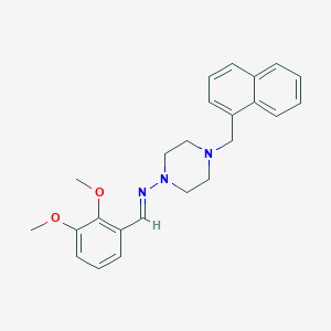 molecular formula C24H27N3O2 B3889907 N-(2,3-dimethoxybenzylidene)-4-(1-naphthylmethyl)-1-piperazinamine 