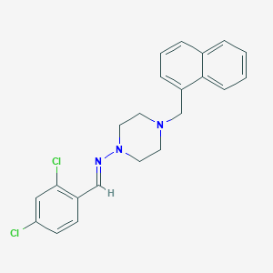 molecular formula C22H21Cl2N3 B3889915 N-(2,4-dichlorobenzylidene)-4-(1-naphthylmethyl)-1-piperazinamine 