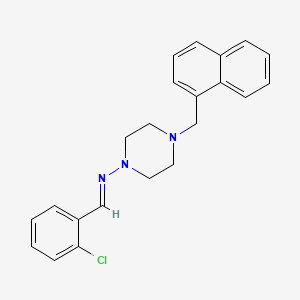 molecular formula C22H22ClN3 B3889959 N-(2-chlorobenzylidene)-4-(1-naphthylmethyl)-1-piperazinamine 