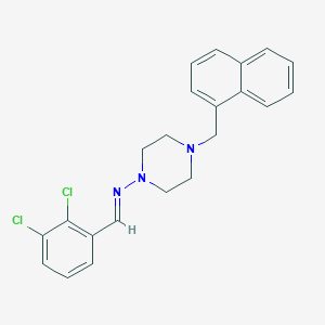 molecular formula C22H21Cl2N3 B3889980 N-(2,3-dichlorobenzylidene)-4-(1-naphthylmethyl)-1-piperazinamine 