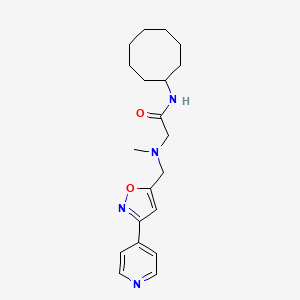 molecular formula C20H28N4O2 B3890017 N-cyclooctyl-2-{methyl[(3-pyridin-4-ylisoxazol-5-yl)methyl]amino}acetamide 