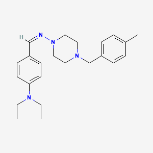 molecular formula C23H32N4 B3890036 N-[4-(diethylamino)benzylidene]-4-(4-methylbenzyl)-1-piperazinamine 