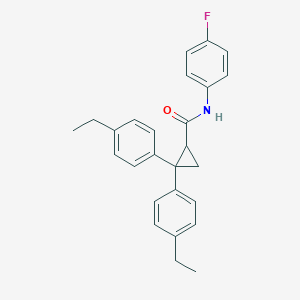 2,2-bis(4-ethylphenyl)-N-(4-fluorophenyl)cyclopropanecarboxamide