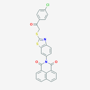 2-(2-{[2-(4-chlorophenyl)-2-oxoethyl]sulfanyl}-1,3-benzothiazol-6-yl)-1H-benzo[de]isoquinoline-1,3(2H)-dione