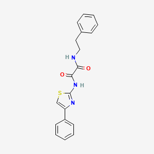 molecular formula C19H17N3O2S B3890085 N~1~-(2-phenylethyl)-N~2~-(4-phenyl-1,3-thiazol-2-yl)ethanediamide 