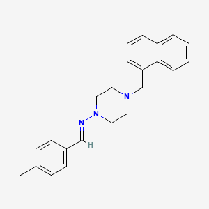 molecular formula C23H25N3 B3890092 N-(4-methylbenzylidene)-4-(1-naphthylmethyl)-1-piperazinamine 