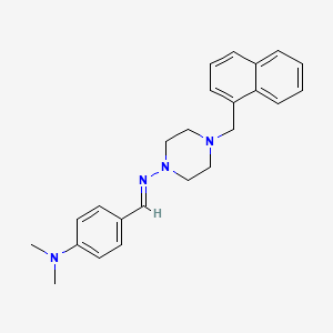 molecular formula C24H28N4 B3890149 N-(4-(Dimethylamino)benzylidene)-4-(1-naphthylmethyl)-1-piperazinamine CAS No. 5812-16-8