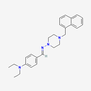 molecular formula C26H32N4 B3890172 N-[4-(diethylamino)benzylidene]-4-(1-naphthylmethyl)-1-piperazinamine 