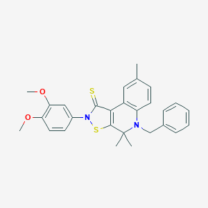 5-benzyl-2-(3,4-dimethoxyphenyl)-4,4,8-trimethyl-4,5-dihydroisothiazolo[5,4-c]quinoline-1(2H)-thione