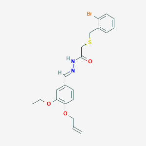 N'-[4-(allyloxy)-3-ethoxybenzylidene]-2-[(2-bromobenzyl)sulfanyl]acetohydrazide