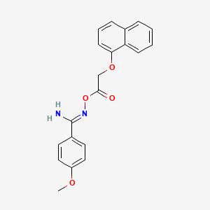 molecular formula C20H18N2O4 B3890243 4-methoxy-N'-{[(1-naphthyloxy)acetyl]oxy}benzenecarboximidamide 