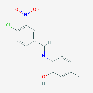 2-({4-Chloro-3-nitrobenzylidene}amino)-5-methylphenol