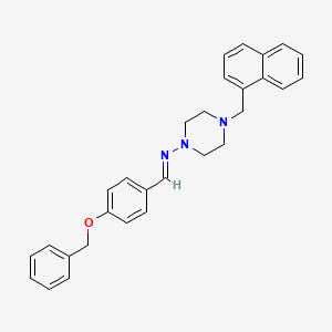 molecular formula C29H29N3O B3890370 N-[4-(benzyloxy)benzylidene]-4-(1-naphthylmethyl)-1-piperazinamine 