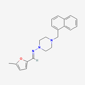 molecular formula C21H23N3O B3890467 N-((5-METHYL-2-FURYL)METHYLENE)-4-(1-NAPHTHYLMETHYL)-1-PIPERAZINAMINE 