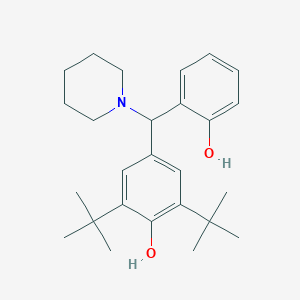 2,6-Di(tert-butyl)-4-[(2-hydroxyphenyl)(piperidino)methyl]phenol