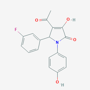 4-acetyl-5-(3-fluorophenyl)-3-hydroxy-1-(4-hydroxyphenyl)-1,5-dihydro-2H-pyrrol-2-one