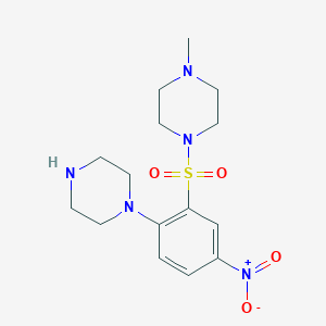 Piperazine, 4-methyl-1-[5-nitro-2-(1-piperazinyl)phenylsulfonyl]-