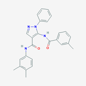 N-(3,4-dimethylphenyl)-5-[(3-methylbenzoyl)amino]-1-phenyl-1H-pyrazole-4-carboxamide