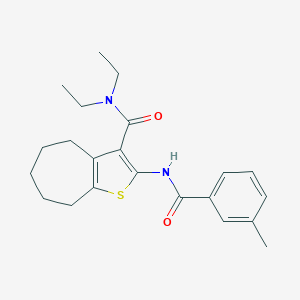 N,N-diethyl-2-[(3-methylbenzoyl)amino]-5,6,7,8-tetrahydro-4H-cyclohepta[b]thiophene-3-carboxamide