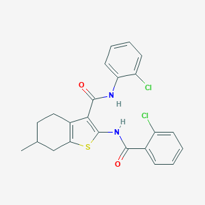2-[(2-chlorobenzoyl)amino]-N-(2-chlorophenyl)-6-methyl-4,5,6,7-tetrahydro-1-benzothiophene-3-carboxamide