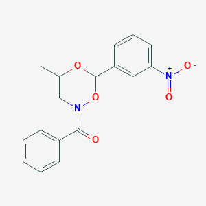2-Benzoyl-6-{3-nitrophenyl}-4-methyl-1,5,2-dioxazinane