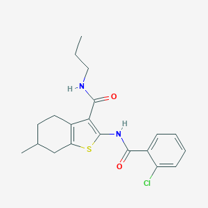 2-[(2-chlorobenzoyl)amino]-6-methyl-N-propyl-4,5,6,7-tetrahydro-1-benzothiophene-3-carboxamide