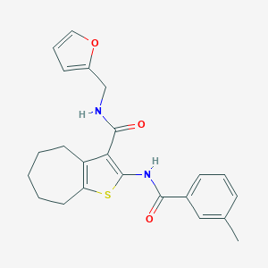 N-(furan-2-ylmethyl)-2-[(3-methylbenzoyl)amino]-5,6,7,8-tetrahydro-4H-cyclohepta[b]thiophene-3-carboxamide