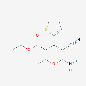 isopropyl 6-amino-5-cyano-2-methyl-4-(2-thienyl)-4H-pyran-3-carboxylate